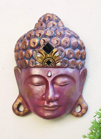 Cabeza de Buda Rosa - Colgante de pared