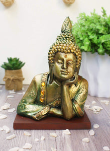 Busto Buda Pensante - Verde Hierro